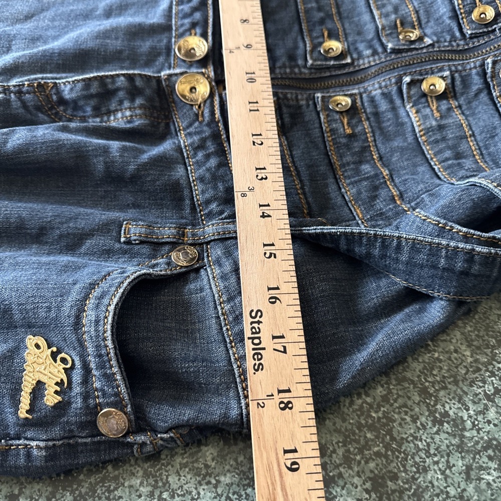 Apple Bottoms Denim Jumpsuit Womens Halter Strappy 13/14 Y2K VTG Hiphop - Picture 15 of 16
